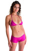 T21 - Womens Brazilian Triangle Bikini Top - Solid 2452 Magenta - Skinzwear