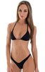 T21 - Womens Brazilian Triangle Bikini Top - Solid 6407 Black - Skinzwear