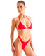 T21 - Womens Brazilian Triangle Bikini Top - Solid 9876 Fire reef - Skinzwear