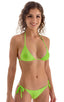 T21 - Womens Brazilian Triangle Bikini Top - Solid Semi Sheer 5536 Lime - Skinzwear