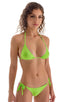 T21 - Womens Brazilian Triangle Bikini Top - Solid Semi Sheer 5536 Lime - Skinzwear