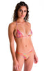 T21 - Womens Brazilian Triangle Bikini Top - Tan Through 1750 Orange jungle - Skinzwear