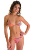 T21 - Womens Brazilian Triangle Bikini Top - Tan Through 1750 Orange jungle - Skinzwear