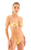 T37 - Womens Band aid Bandeau Bikini Top - Metallic 5812 - 7419 Metallic liquid gold - Gold - Skinzwear