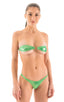 T37 - Womens Band aid Bandeau Bikini Top - Metallic 9853 Electric emerald - Skinzwear