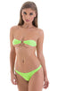 T37 - Womens Band aid Bandeau Bikini Top - Solid Sheer Semi Sheer 5536 Lime - Skinzwear