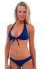 T38 - Womens Palm Beach Halter Swimsuit Top - Solids 9409 Navy - Skinzwear