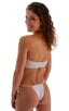 T5 - Womens Bandeau Bikini Top - Solid Sheer Semi Sheer 8568 White - Skinzwear