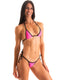 T51 - Womens Inciter2 Bikini Top - Solid Sheer Semi Sheer 9885 - 6407 Siren pink - Black - Skinzwear