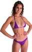 T53 - Womens Maximum Tanning Triangle Top - Solid Sheer Semi Sheer 2558 Grape - Skinzwear
