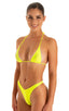 T53 - Womens Maximum Tanning Triangle Top - Solid Sheer Semi Sheer 4556 Lemon lime - Skinzwear