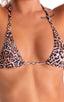 T53CN101G - Womens Maximum Tanning Triangle Top with Gold Ornaments - Prints 1554 Cheeta - Skinzwear