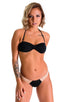 T54 - Womens Twistie Bandeau Swim Top - Solid Sheer Semi Sheer 8567 Black - Skinzwear