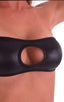 T6 - Womens Key hole Bandeau - Wet Look 0007 Black - Skinzwear