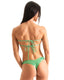 T60 - Womens Bandeau Tie Bikini Top - Metallics 9853 Electric emerald - Skinzwear