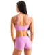 T61 - Womens Criss - cross Swim and Sport Top - Solids 9877 Amethyst Blush - Skinzwear