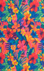 swimwear tan through stretch fabric tahitian floral print blue pink yellow green orange; Tahitian Tan Through poly spandex print 4; Tan Through Tahitian 99.8; T