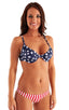womens sexy underwire push up top in Stars on Navy, Front View; womens sexy underwire push up top in Stars on Navy, Rear View; Special Order Notice; Underwire p
