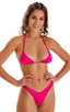 womens sexy t back thong swimsuit high cut tanga style swimwear in Fuchsia hot pink; High Cut Thong Bottom in Fuchsia 2; High Cut Thong Bottom in Fuchsia 3; Hig