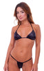 Brazilian Triangle Swim Top in Wet Look Black 1; Brazilian Triangle Swim Top in Wet Look Black 2; Brazilian Triangle Swim Top in Wet Look Black, Rear View; Braz