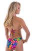 Womens Shaped Triangle Swimsuit Comfort Ties Top in Hawaiian Tropical, Front View; Womens Shaped Triangle Swimsuit Comfort Ties Top in Hawaiian Tropical, Rear V