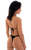 womens best seller high cut micro bikini swimsuit in swimwear fabric Semi Sheer black; High Cut Swim Thong Bottom in Semi Sheer ThinSKINZ Black, Rear View; Spec