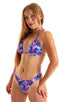 Womens Moderate High Cut Bikini Bottom in Painted Leaves 1; Womens Moderate High Cut Bikini Bottom in Painted Leaves 2; Womens Moderate High Cut Bikini Bottom i