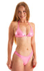 Brazilian Contest Top in Mystique Bubble Gum-Pink nylon-lycra 1; Brazilian Contest Top in Mystique Bubble Gum-Pink nylon-lycra 2; Brazilian Contest Top in Metal