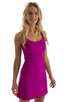 womens sleeveless flare dress sexy swimsuit beach tiki bar cover up in magenta; Cover Up Mini Dress in Magenta, Rear View; Special Order Notice; Cover Up Mini D