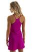 womens sleeveless flare dress sexy swimsuit beach tiki bar cover up in magenta; Cover Up Mini Dress in Magenta, Rear View; Special Order Notice; Cover Up Mini D