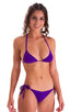 womans low rise side tie brazilian bikini swimsuit sexy swimwear in Royal Purple; Low Rise Side Tie Brazilian Bikini Bottom in Royal Purple 2; Low Rise Side Tie