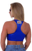 Fitness Racerback Sports Bra in Royal Blue, Front View; Fitness Racerback Sports Bra in Royal Blue, Rear View; Special Order Notice; Fitness Racerback Sports Br
