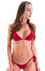 womens sexy side tie cheeky scrunchie bikini swimsuit skinz brazilian swimwear in Ruby Red; Side Tie Scrunch Bottom in Ruby Red 2; Side Tie Scrunch Bottom in Ru