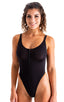 womens sexy zipper front one piece high cut swimsuit skinz swimwear in sheer black; Zipper Front One Piece Swimsuit in Super Thin Skinz Black 2; Zipper Front On