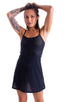 womens sleeveless flare dress sexy swimsuit beach tiki bar cover up in see through black mesh; Cover Up Mini Dress in Black Peep Show 2; Cover Up Mini Dress in 