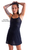 womens sleeveless flare dress sexy swimsuit beach tiki bar cover up in see through black mesh; Cover Up Mini Dress in Black Peep Show 2; Cover Up Mini Dress in 