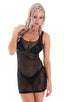 womens sexy mini dress bodycon rock star club sleeveless micro dresses in sheer spider web black lace; Micro Mini Dress in Black Spiderweb Mesh, Rear View; Micr