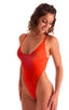 F10 - Womens One Piece Thong - Solid Sheer Semi Sheer