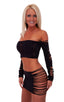 Womens Slashed Micro Mini Skirt in Matte Black 1; Womens Slashed Micro Mini Skirt in Matte Black 2; Womens Slashed Micro Mini Skirt in Matte Black 3; Special Or