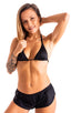 womens sexy swimsuit split short beach cover up shorts micro bikini in sheer black mesh; Womens SusieQ Split Short Beach Cover-Up in Black Peep Show 2; Womens S