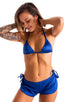 womens sexy swimsuit split short beach cover up shorts micro bikini in Imperial Blue; Womens SusieQ Split Short Beach Cover-Up in Imperial Blue 2; Womens SusieQ