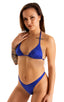 womens sexy t back thong swimsuit high cut tanga style swimwear in Imperial Blue; High Cut Thong Bottom in Imperial Blue 2; High Cut Thong Bottom in Imperial Bl