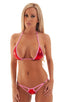 Twin Tip Micro G String in Mystique Red - Bubblegum Pink 3; Twin Tip Micro G String in Mystique Red - Bubblegum Pink 2; womens micro g string thong swimsuit tin