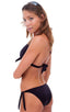 Womens Lolita Style Halter Swimtop in Black, Front View; Womens Lolita Style Halter Swimtop in Black, Rear View; Special Order Notice; Womens Lolita Style Halte