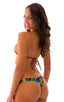 Maximum Tanning Triangle Top in Tan Through Technicolor, Front View; Maximum Tanning Triangle Top in Tan Through Technicolor, Rear Alternative; Maximum Tanning 