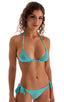 womans low rise side tie brazilian bikini swimsuit sexy swimwear in aquamarine; Low Rise Side Tie Brazilian Bikini Bottom in Aquamarine, Rear View; Low Rise Sid