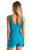 womens seamless workout jumper onsie runsie for yoga pilates gym running in Breathable SeaMist Powernet; Womens Seamless Workout Onsie - Runsie in Breathable Se